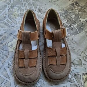 Sand Coloured Suede/ Leather Kids Shoes